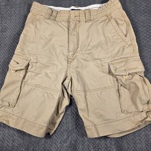 Polo Ralph Lauren Men's Cargo Shorts Khaki Cotton Size 32 9.5 Inseam